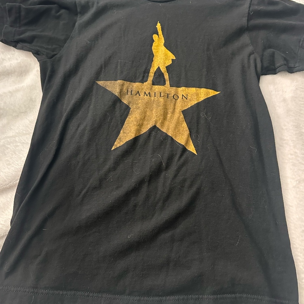 Hamilton Black Tee with Gold Accent